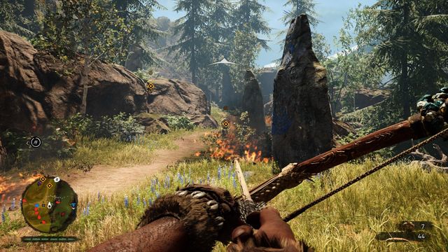 Target the three enemies and search their bodies after you kill them. - Sisters of Fire (Dah) - Walkthrough - Far Cry Primal - Game Guide and Walkthrough