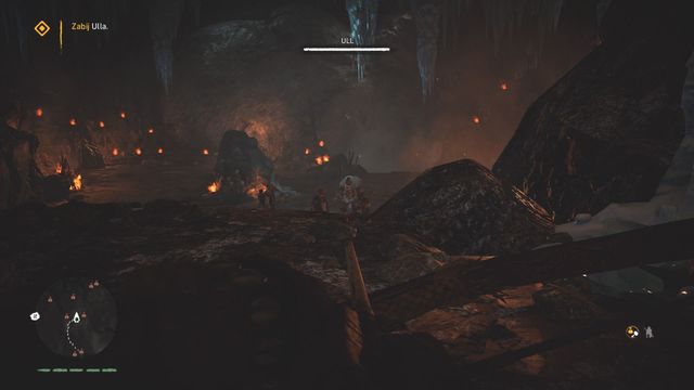 In the beginning, Ull will stand beneath icicles - stay hidden and shoot them down. - Udam Land - Walkthrough - Far Cry Primal - Game Guide and Walkthrough