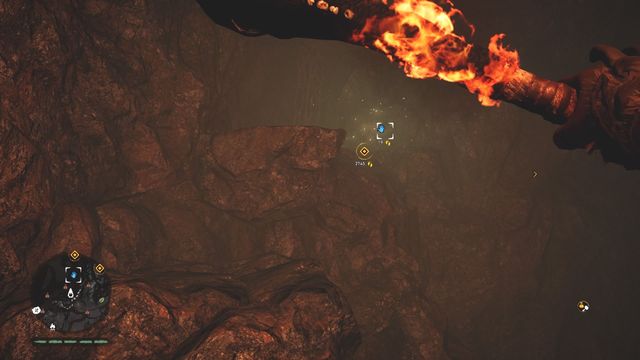 As soon as you enter, descend down and use the hunter vision to find the footprints - Cave paintings - Northern Oros - Far Cry Primal - Game Guide and Walkthrough