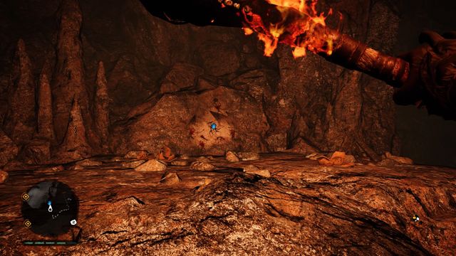 Crouch to get deeper into the cave, then take a swim twice to enter a much larger grotto - Cave paintings - Northern Oros - Far Cry Primal - Game Guide and Walkthrough