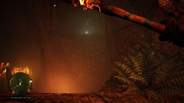 When you are at the top, run and jump to the side from the protruded edge to grab a vine - Daysha Hands - Southern Oros - Far Cry Primal - Game Guide and Walkthrough