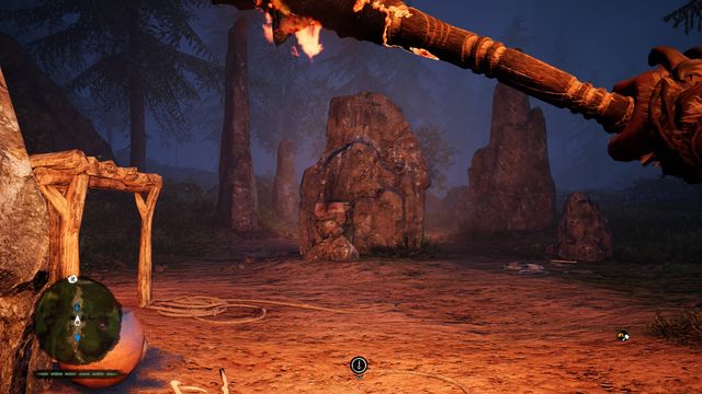 The platform is in the middle of the road, under a large rock - Spirit Totems - Southern Oros - Far Cry Primal - Game Guide and Walkthrough