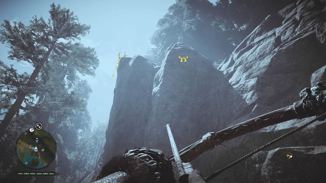 When you stand by the lakeside, look up, to the right from the claw point - Izila masks - Southern Oros - Far Cry Primal - Game Guide and Walkthrough