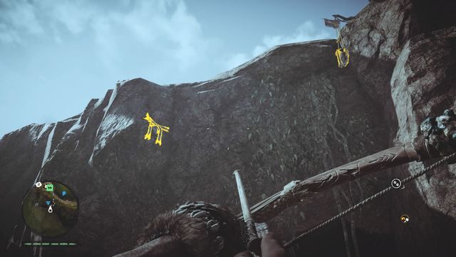 When you stand underneath the claw point, look to the left, above the cave entrance - Izila masks - Southern Oros - Far Cry Primal - Game Guide and Walkthrough