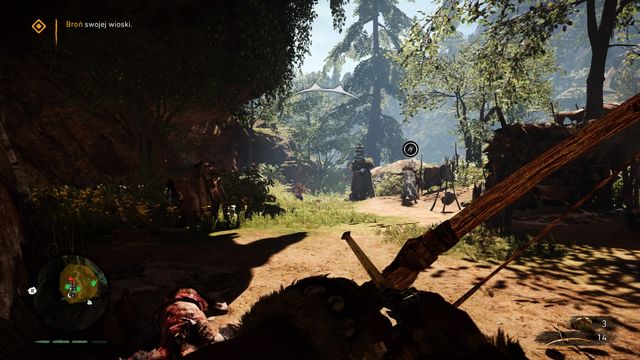 By keeping your distance you will be able to eliminate the enemies without the risk of getting injured. - Udam Village Attack - Walkthrough - Far Cry Primal - Game Guide and Walkthrough