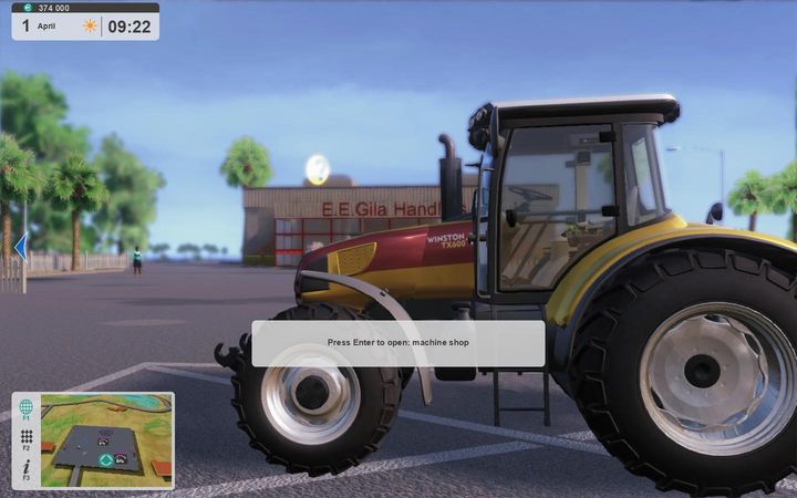 After the purchase, the equipment will appear in the parking lot in front of the store - we can take it from there by simply driving away in it (in the case of harvesters and tractors) or by attaching it to our own equipment and towing it home - Buying machines - The basics - Farm Expert 2017 Game Guide