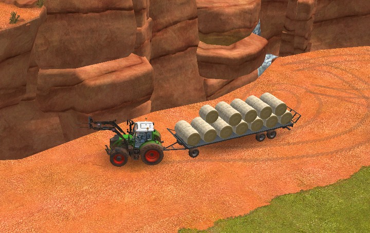 Wait with transporting your bales until the entire wagon is loaded. Thanks to that you dont have to go to the same place a few times in a row - Working on meadows | Machines - Machines - Farming Simulator 18 Game Guide