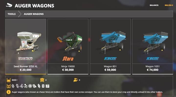 The game features a few types of auger wagons. - Farming Simulator 19: Combine harvester capacity - how to increase? - FAQ - Farming Simulator 19 Guide and Tips