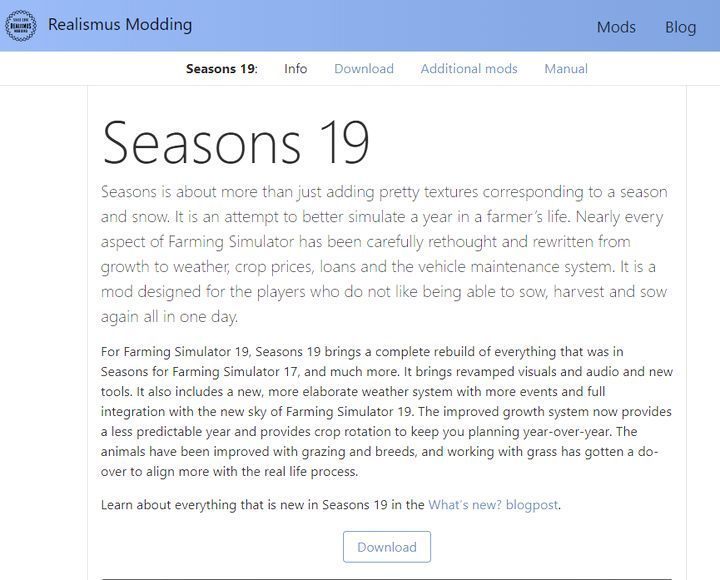 By clicking the Download button at the bottom of the page, you will download the Packed cooking file only ~55mb - Farming Simulator 19: Seasons 19 - Basics - Seasons 19 - Farming Simulator 19 Guide and Tips