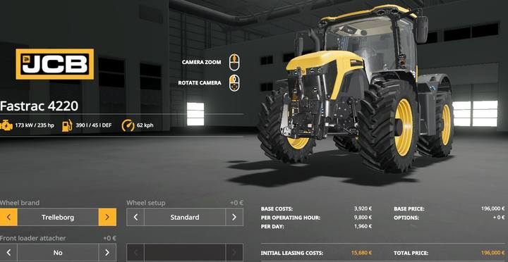 JCB Fastrac 4220. - Farming Simulator 19: Tractors, trucks - List of vehicles and machines - Farming Simulator 19 Guide and Tips