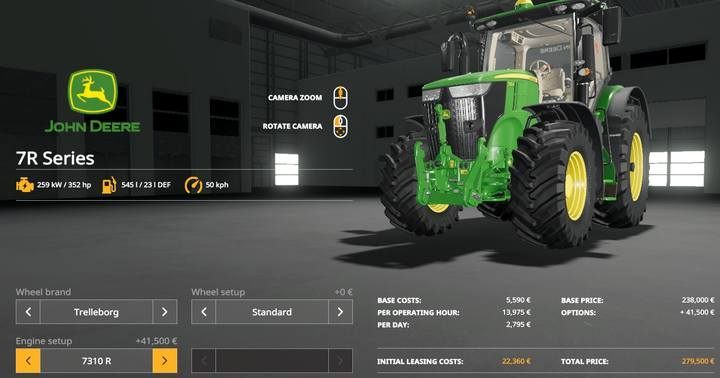 John Deere 7R Series. - Farming Simulator 19: Tractors, trucks - List of vehicles and machines - Farming Simulator 19 Guide and Tips