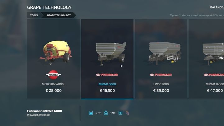 Important: you must use special trailers to transport grapes (not olives) - Farming Simulator 22: Fruit-growing - Farming Simulator 22: Orchards & greenhouses - Farming Simulator 22 Guide