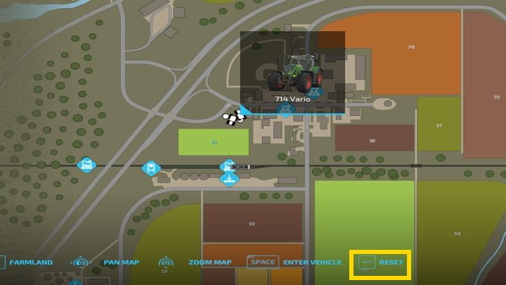 The last option is resetting vehicles - Farming Simulator 22: Teleportation / Fast Travel - Farming Simulator 22: Basics - Farming Simulator 22 Guide