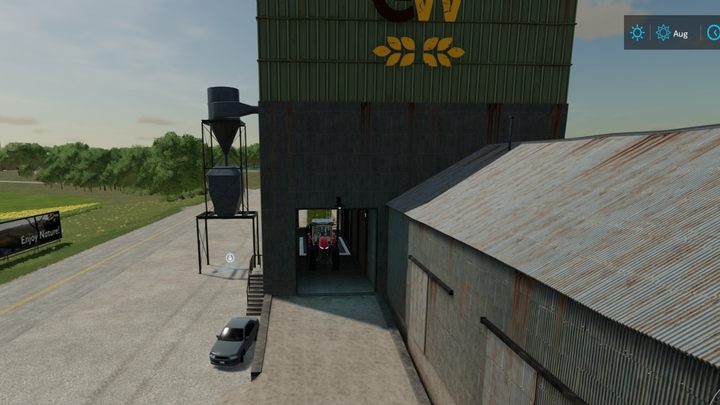 The "public" silo by the railway offers free resources storage. - Farming Simulator 22: Storing harvests - Farming Simulator 22: Field work - Farming Simulator 22 Guide