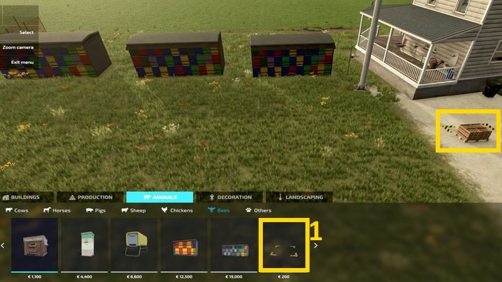 You can place the hives in build mode - Farming Simulator 22: Bees - breeding, tips - Farming Simulator 22: Breeding - Farming Simulator 22 Guide