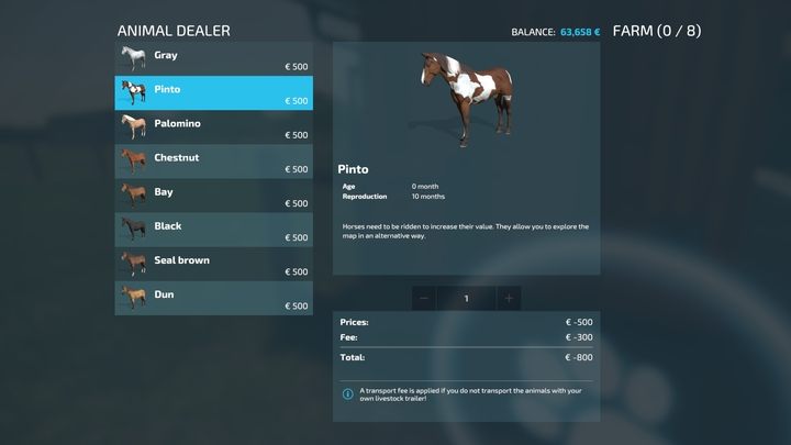 Several breeds of horses are available - Farming Simulator 22: Horses - breeding, tips - Farming Simulator 22: Breeding - Farming Simulator 22 Guide