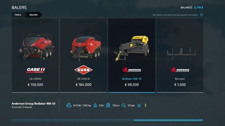 Interesting fact - BioBaler is a new feature in FS22. It is used in collecting poplar. - Farming Simulator 22: Bailing - tips - Farming Simulator 22: Grass, hay and silage - Farming Simulator 22 Guide