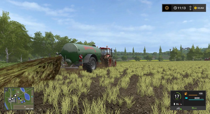 Liquid fertilizer has one problem - if youve chosen to manually fill the tank, youll need to do it very often. - Fertilizers - Information on crops - Farming Simulator 17 Game Guide