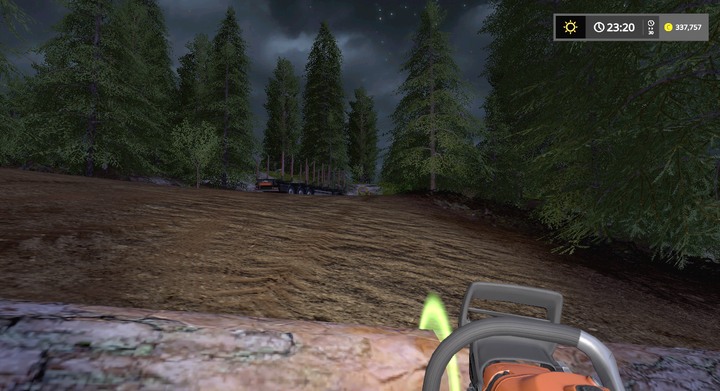 A chainsaw. - Forestry equipment and animals | Descriptions of equipment - Descriptions of equipment, instructions and tips - Farming Simulator 17 Game Guide