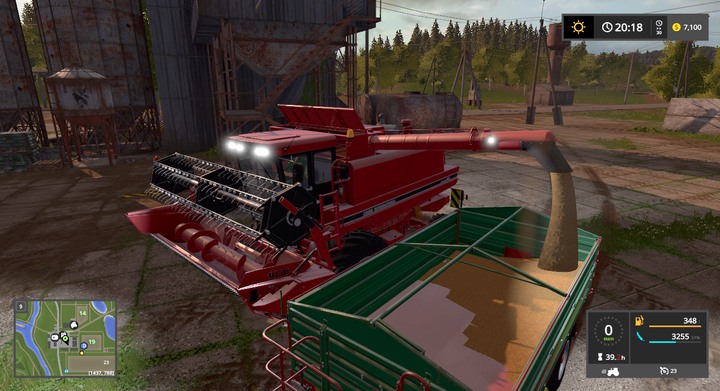 You only need to park the trailer, or approach it with the combine, and press the button for sliding out the pipe - transfer is automatic. - From sowing to harvesting - step by step - For beginners - Farming Simulator 17 Game Guide
