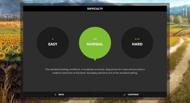 The difficulty level can be modified during the game; money rewards cannot be changed after beginning the game - Difficulty level options - For beginners - Farming Simulator 17 Game Guide