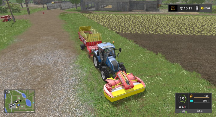 The best method of gathering - a loading wagon and a front mower - Grass, Hay and Ensilage - Information on crops - Farming Simulator 17 Game Guide