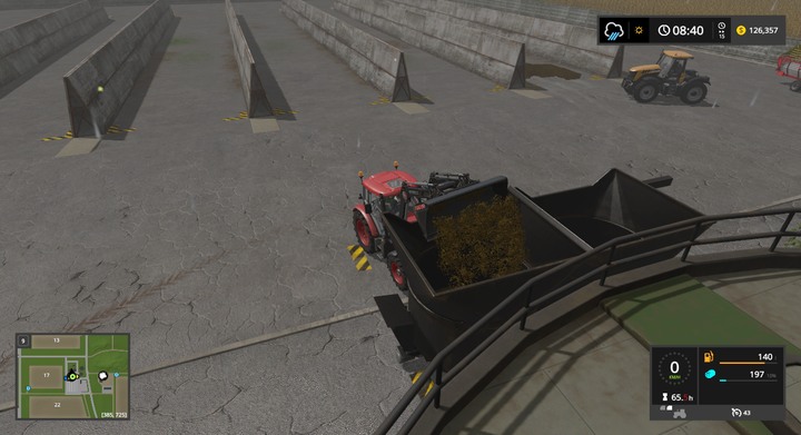Load the ensilage to the tank located in the marked zone to sell it - Grass, Hay and Ensilage - Information on crops - Farming Simulator 17 Game Guide