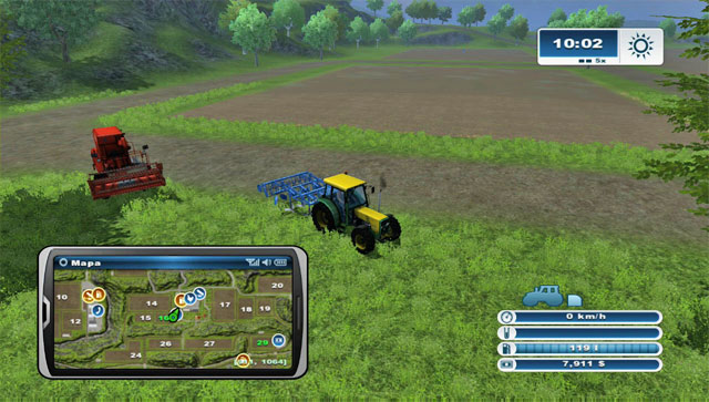Field 16 ready to be sowed after being cultivated. - Selling your first machine and a new purchase: the sprayer | The basics - The basics - Farming Simulator 2013 Game Guide
