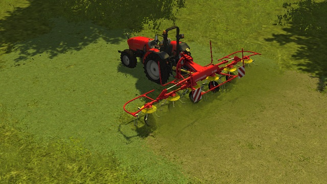 One use of a tedder is enough to dry the grass. - Straw and grass | Agriculture - Agriculture - Farming Simulator 2013 Game Guide