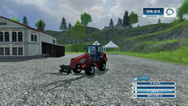 In order to move wool pallets, you will need a loader with a pallet fork. - Sheep husbandry | Animal husbandry - Animal husbandry - Farming Simulator 2013 Game Guide