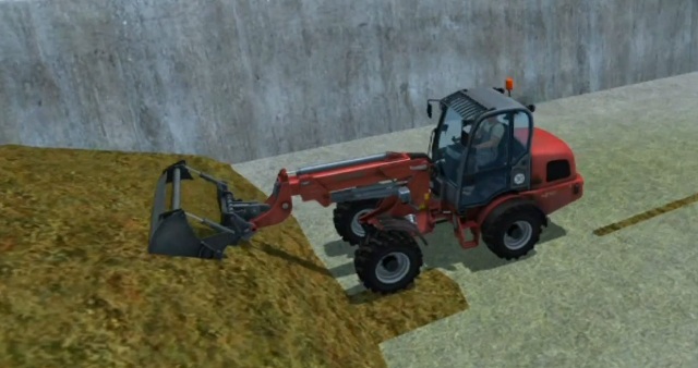 Transporting ready silage with a front loader. - Cow husbandry | Animal husbandry - Animal husbandry - Farming Simulator 2013 Game Guide