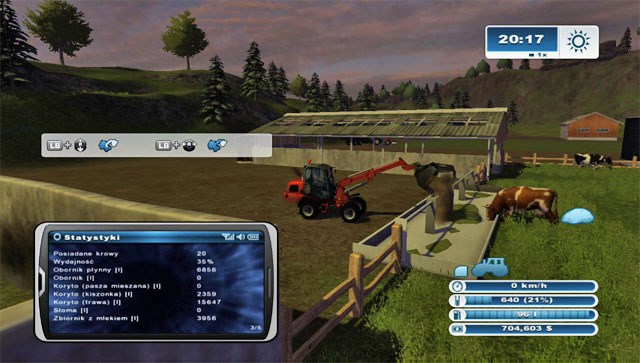 Unload the silage into the manger. - Cow husbandry | Animal husbandry - Animal husbandry - Farming Simulator 2013 Game Guide