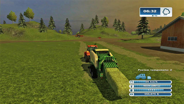 Hay can be square haystacks using the baler. - Cow husbandry | Animal husbandry - Animal husbandry - Farming Simulator 2013 Game Guide