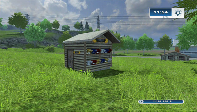 The beehouse is the first available building - Buildings | Constructing additional buildings - Constructing additional buildings - Farming Simulator 2013 Game Guide