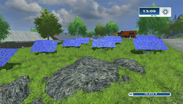 As the three buildings (the beehouse, the solar panel and the wind energy converter) dont require any interference, they give you a great opportunity, though not a completely fair one, to earn a big amount of money - Buildings | Constructing additional buildings - Constructing additional buildings - Farming Simulator 2013 Game Guide