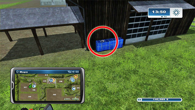 By the sheep pasture buildings - Area A: horseshoes #1-#13 | Horseshoes - Horseshoes - Farming Simulator 2013 Game Guide