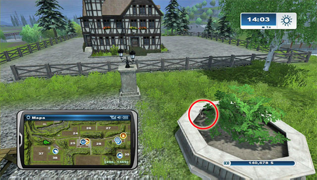 To the north of the sheep pasture you will find a house - Area A: horseshoes #1-#13 | Horseshoes - Horseshoes - Farming Simulator 2013 Game Guide