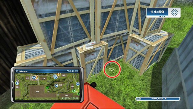 To the north-east of field 40 there are two buildings - Area B: horseshoes #14-#24 | Horseshoes - Horseshoes - Farming Simulator 2013 Game Guide