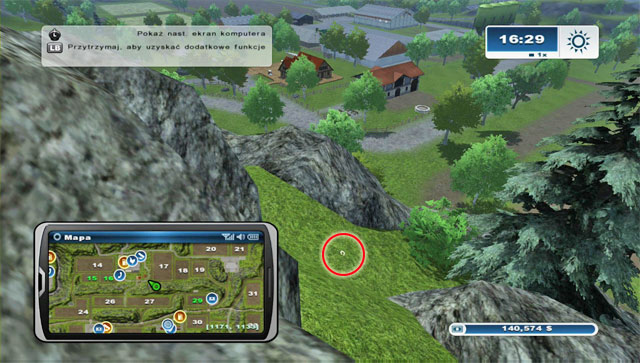 Another horseshoe is a bit to the north of horseshoe #45, just get onto the boulder and jump down - Area E: horseshoes #45-#61 | Horseshoes - Horseshoes - Farming Simulator 2013 Game Guide