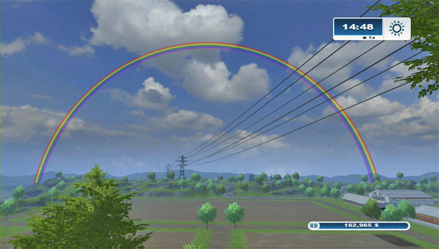 When the sun comes up, look around the sky for a rainbow. - Prize for the horseshoes | Horseshoes - Horseshoes - Farming Simulator 2013 Game Guide