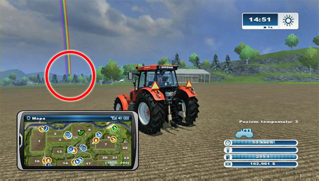 Quickly drive towards one of its ends - the closer one - Prize for the horseshoes | Horseshoes - Horseshoes - Farming Simulator 2013 Game Guide