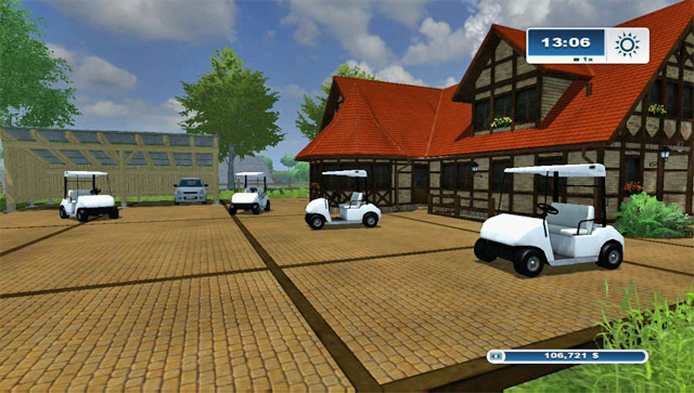 There are four golf carts available in the game - Golf carts | Horseshoes - Horseshoes - Farming Simulator 2013 Game Guide
