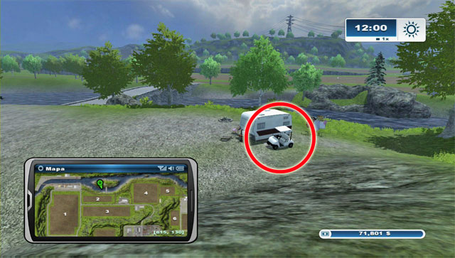 The last golf cart is in the north, on an island - Golf carts | Horseshoes - Horseshoes - Farming Simulator 2013 Game Guide