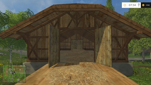 Straw and hay barn. - The farm - buildings and starting machines - Basics - Farming Simulator 15 Game Guide