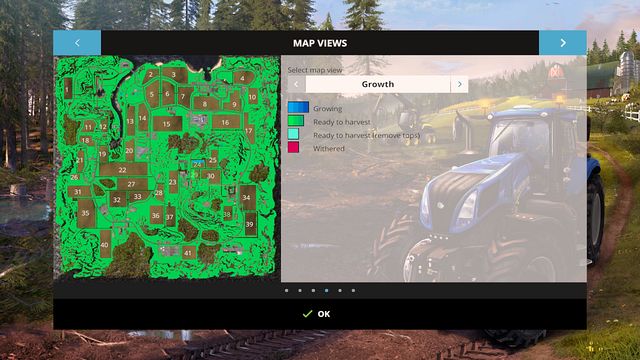 The view of all the fields. - PDA - Basics - Farming Simulator 15 Game Guide