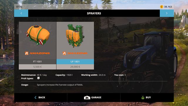 A sprayer may be a big expenditure at the beginning. - Buying a sprayer - Basics - Farming Simulator 15 Game Guide