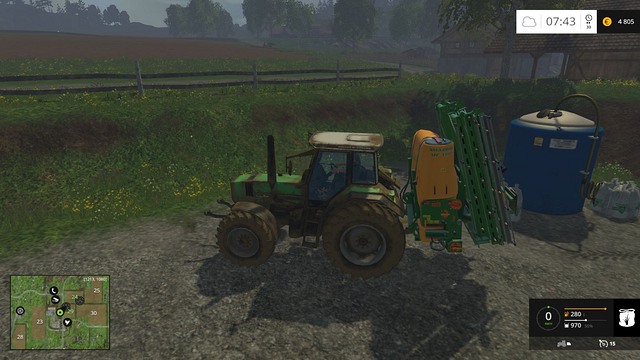 Before using the sprayer, you have to refill it. - Buying a sprayer - Basics - Farming Simulator 15 Game Guide