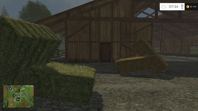 Bales are ready to be loaded onto a mixer wagon. - Cows - Animals - Farming Simulator 15 Game Guide