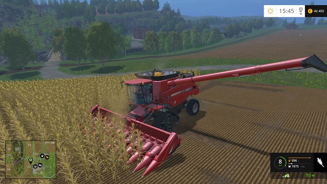 The wider the header, the more efficient you will work. - Grain - Plants - Farming Simulator 15 Game Guide