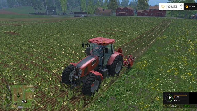 The first stage of the work - removing the leaves. - Sugar beets and potatoes - Plants - Farming Simulator 15 Game Guide